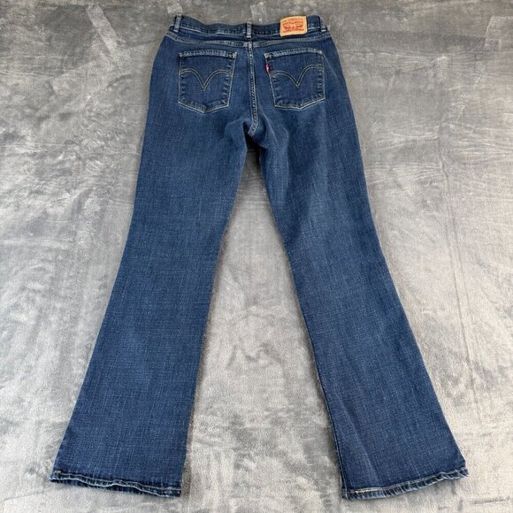 Levis Jeans Women 10 30x30 Blue Classic Boot Cut Mid Rise Stretch Denim Comfort - Picture 12 of 13